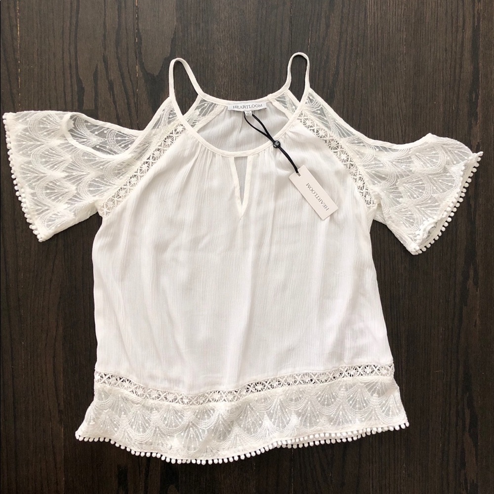 Open shoulder blouse top